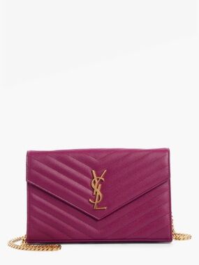 Cassandre Matelassé Leather Wallet on a Chain